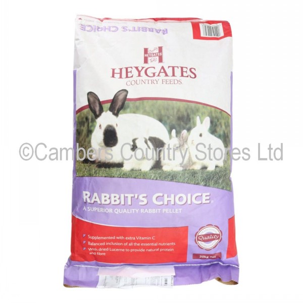 Heygates Rabbit Choice Pellets 20kg Cambers Country Store